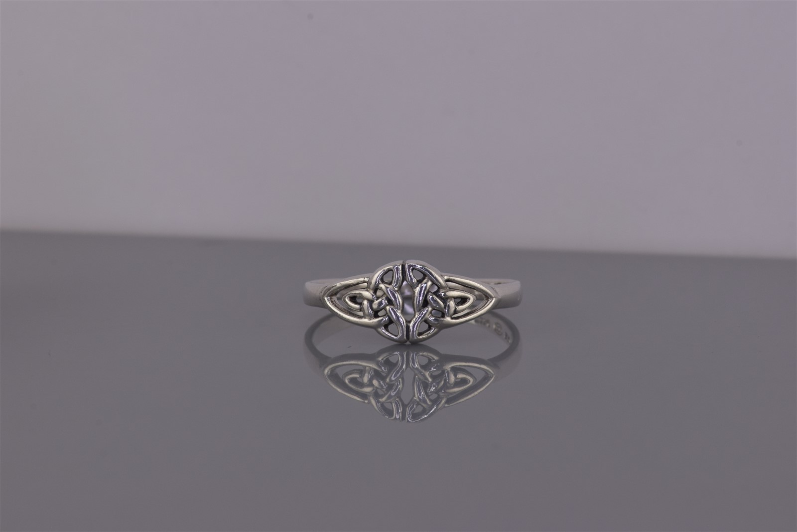 Peter Stone Sterling Silver 8mm Celtic Knot Unity & Strength Band Ring 925 Sz: 9