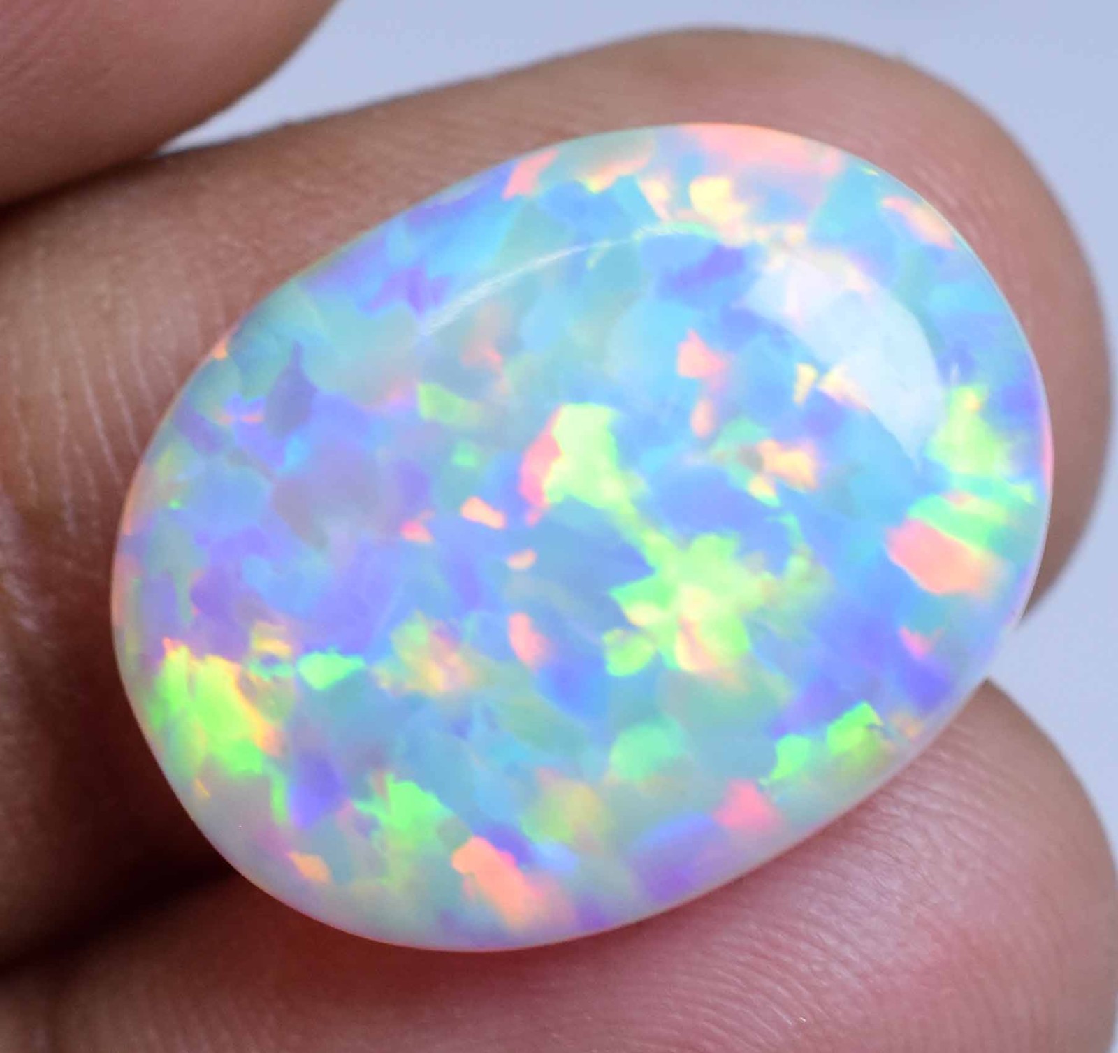 12.75 Ct Natural Ethiopian Fire Opal Certified Play of Color Untreated Gemstone