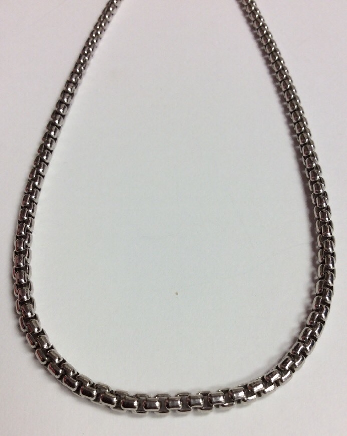 REAL STERLING SILVER Anchor Link Design Long 30″ NECKLACE Made In Italy 43.3g