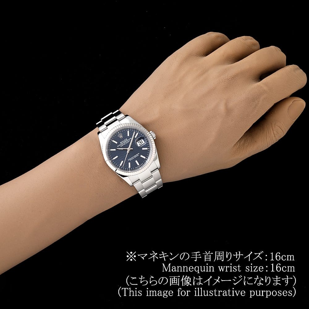 ROLEX DATEJUST 36 126234 blue Fluted motif bar 3 rows oyster bracelet Random…