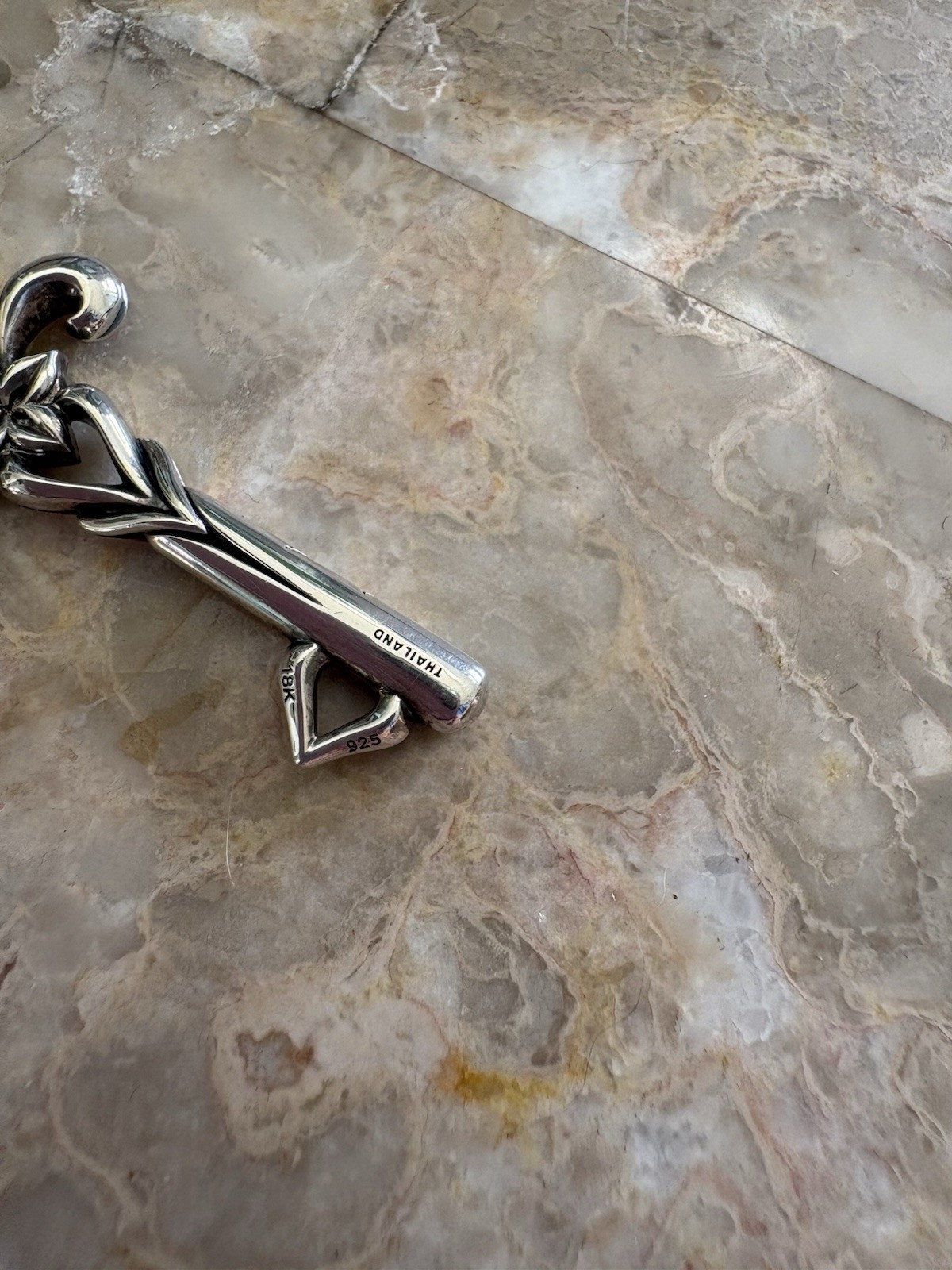 Designer Ann King Key Pendant with 18K Accent