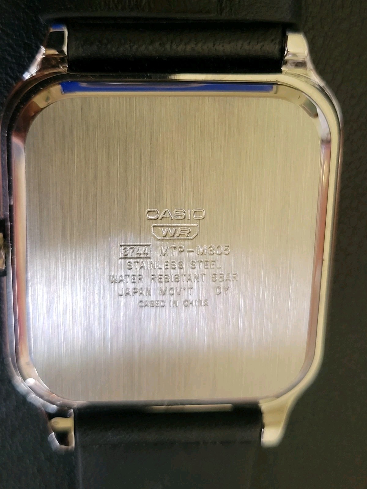 Casio MTP-M305 Moonphase Black On Black Leather Custom