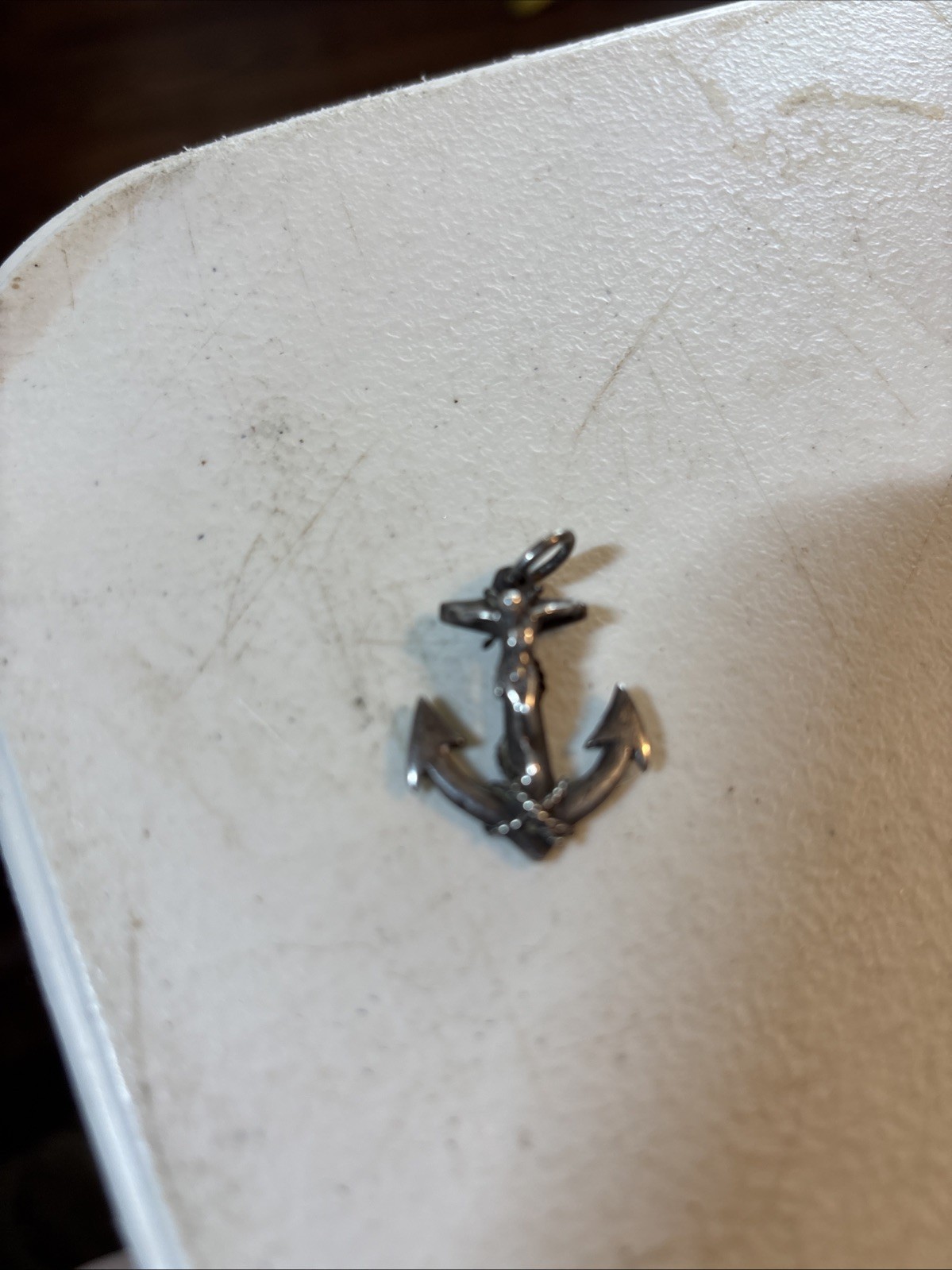 VINTAGE 925 Sterling Silver “Mexico” Jesus Crucifix Anchor Pendant 7/8”x 1-1/8”