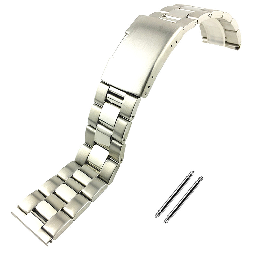 Men’s 316L Pure Solid Stainless Steel Watch Strap Band 18 20 22 24 26 28 30mm
