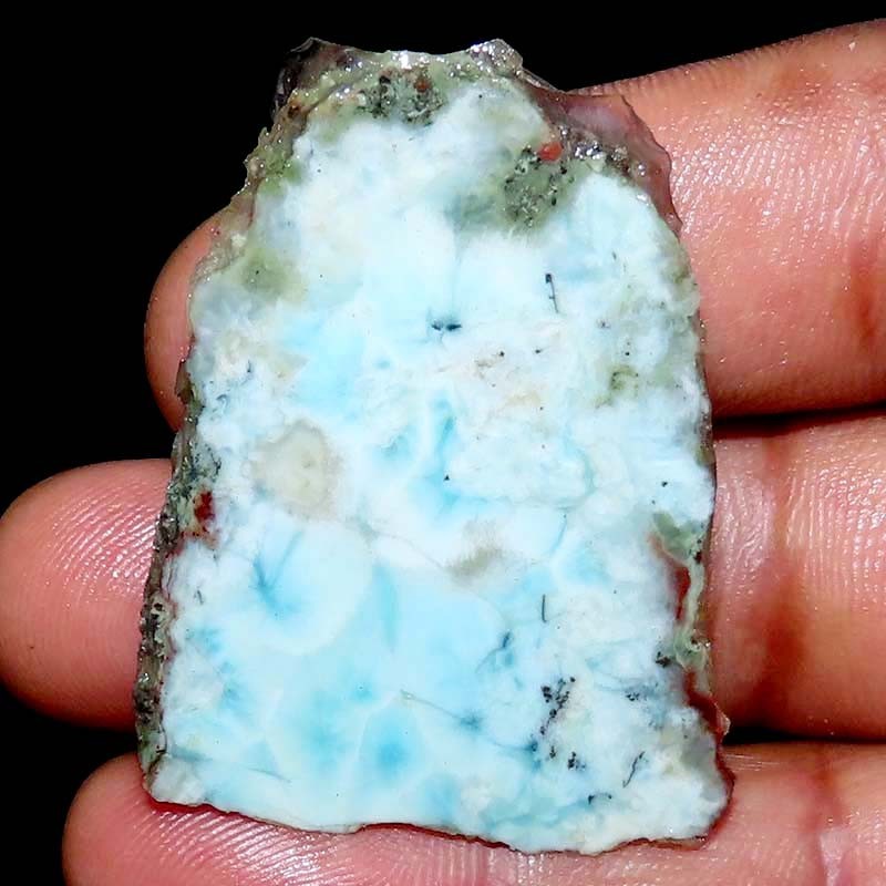 86.15 Cts. 100% Natural Sky Blue LARIMAR ROUGH Cabochon Gemstone 39x52x6mm BC-66