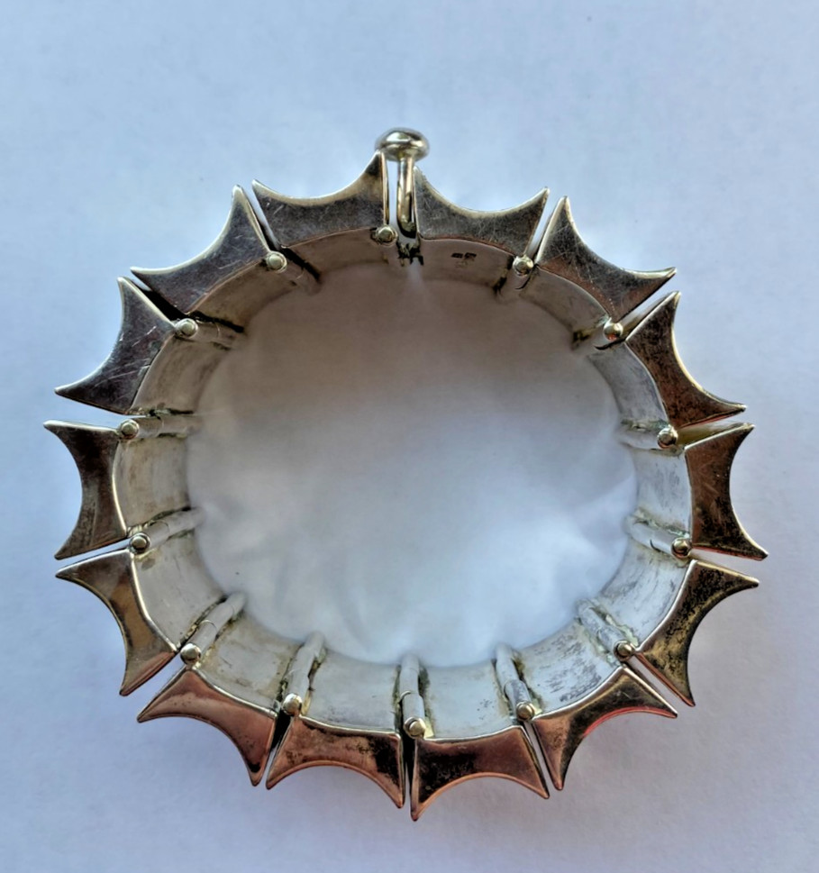 Signed Mexico 925 Heavy Sterling Silver Modern Wide Link Bracelet 173 Grams