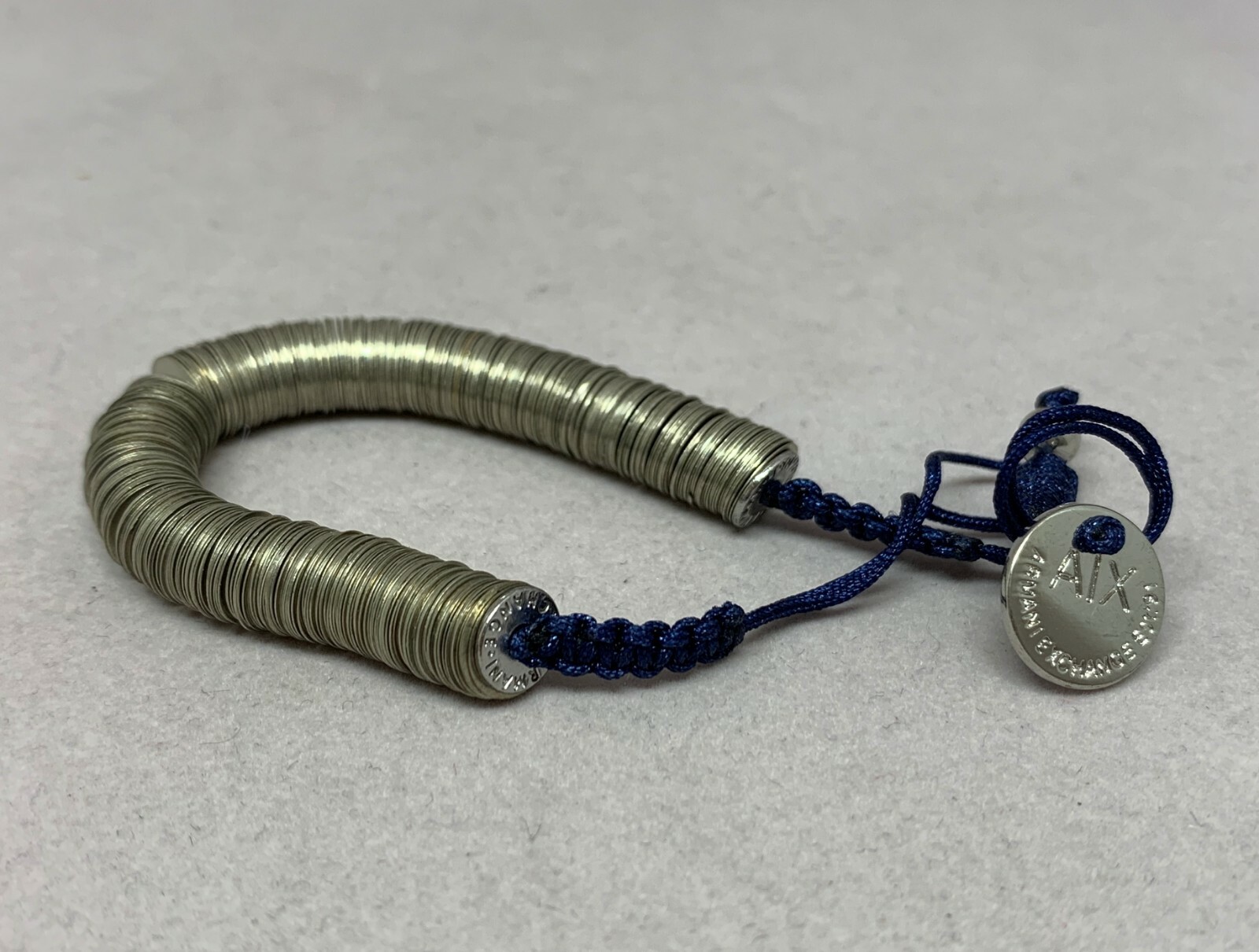 ARMANI EXCHANGE Metal Multi Coin Discs Rings Adjustable Bracelet Necklace Set