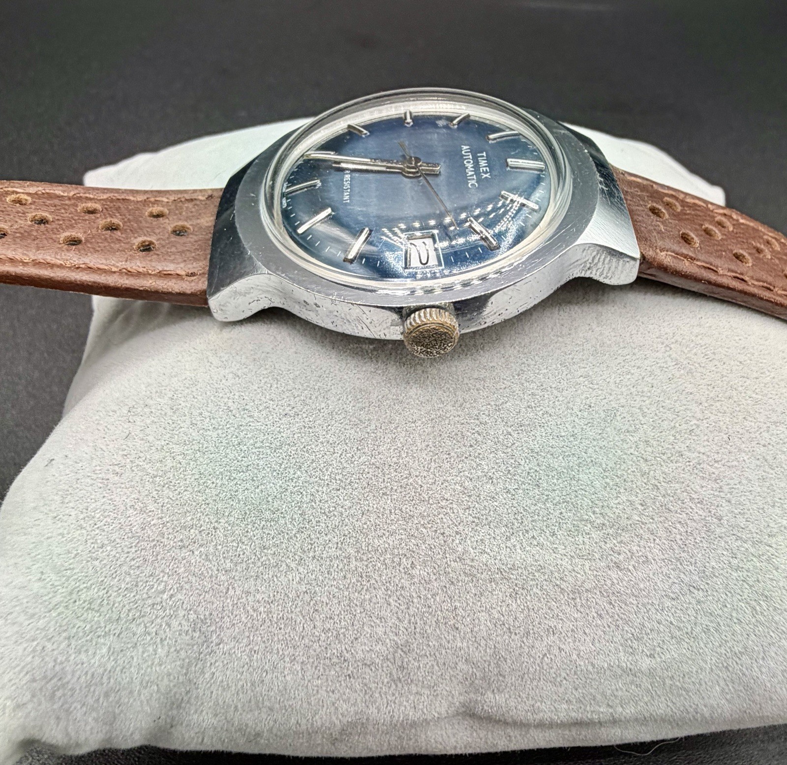 Timex Viscount Calendar Automatic Watch 34318 10879 [1979] Runs Good