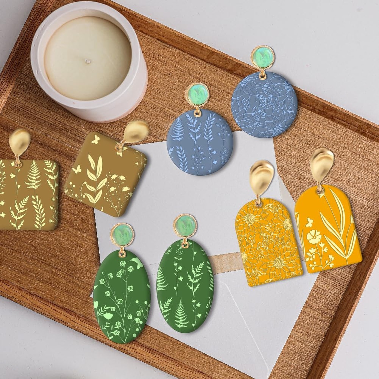 CHGCRAFT Polymer Clay Texture Sheet Leaves and Flowers Clay Texture Mat Flora…