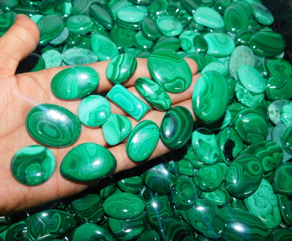 Natural Malachite Handmade Loose Gemstone Lot Malchite Stone Lot Wholesale Lot