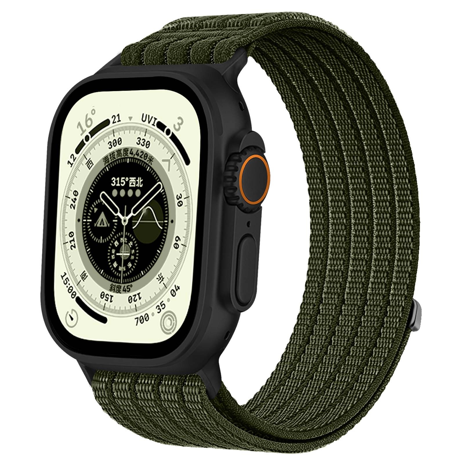 For iWatch Series 11 10 9 8 7 6 5 4 Ultra SE Weaving Cloth Adjustable Loop Strap