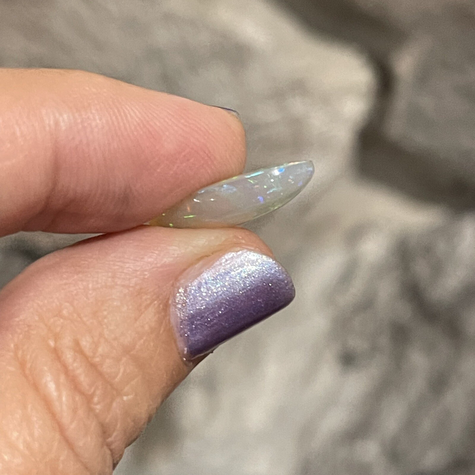 4ct 17.8c10x4.7mm Pin Fire Stardust Ethiopian Welo Opal Oval Cabochon Gem