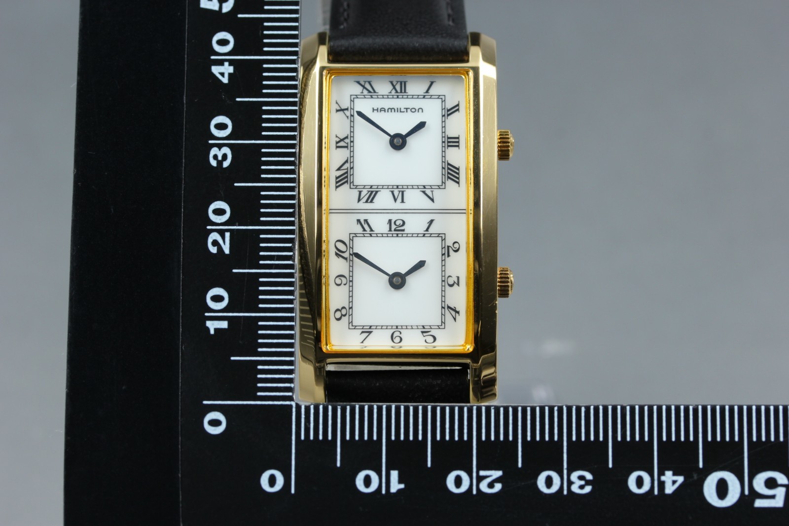 Vintage [N MINT] HAMILTON American Traveler 6232 Dual Time Qz Men’s Watch JAPAN