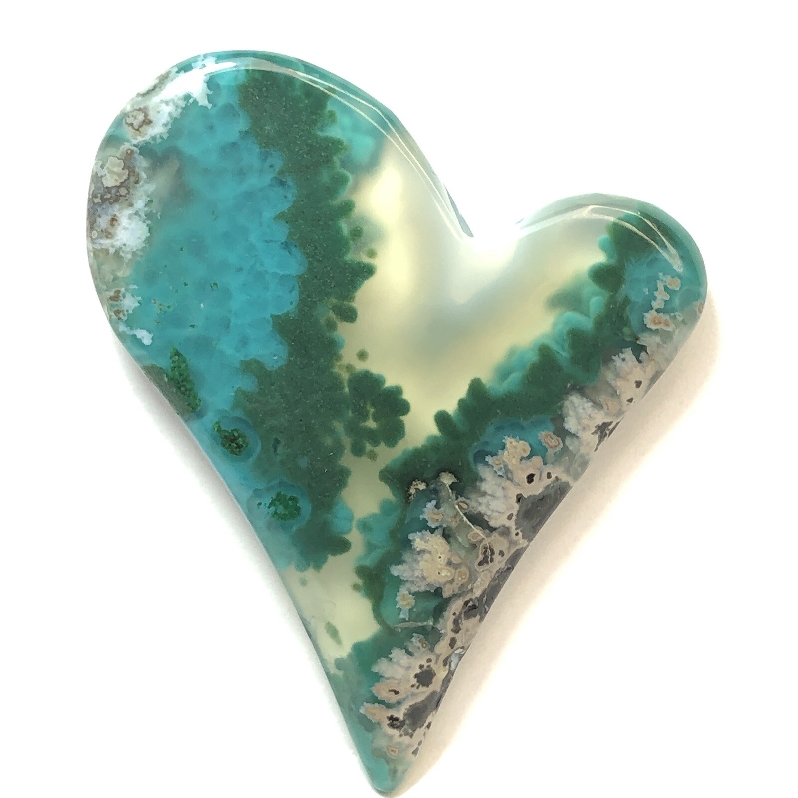 49 CT Museum Grade Gem Silica Chrysocolla Stalagmite Stalagtite Quartz Cabochon