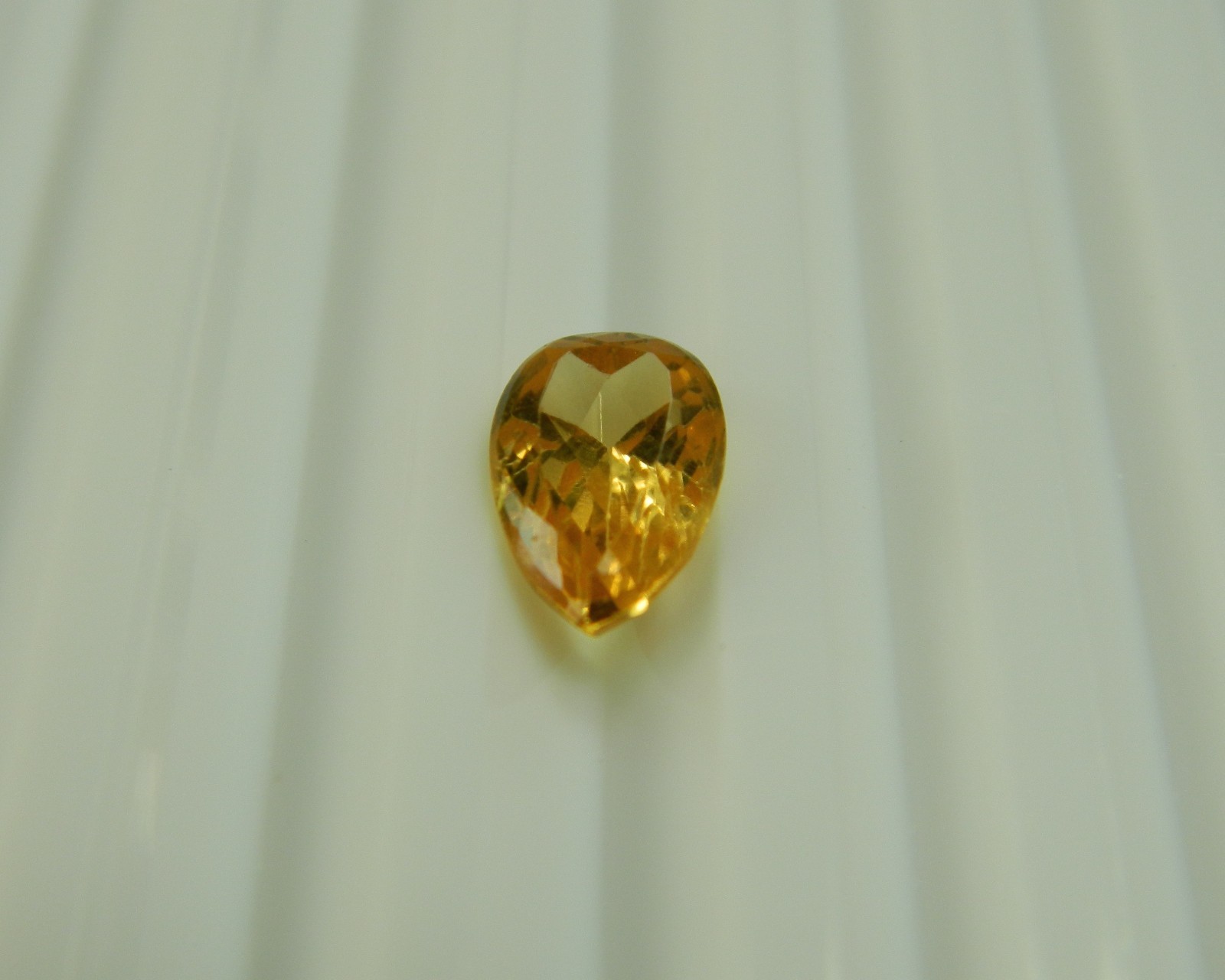 Imperial Topaz 2.35 Ct Clarity IF Pear Cut Natural Golden Brazil I077