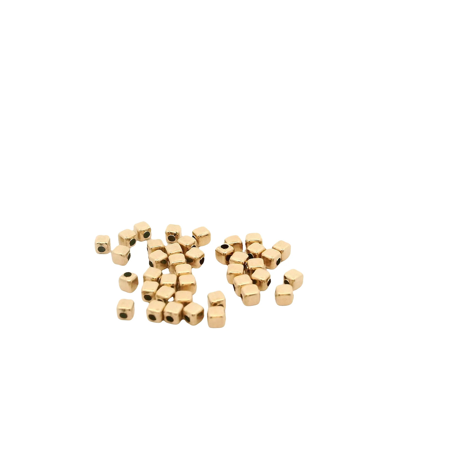 14K Gold Filled Seamless Faceted Square Beads (2mm, 3mm, 4mm) – 10-40 pcs
