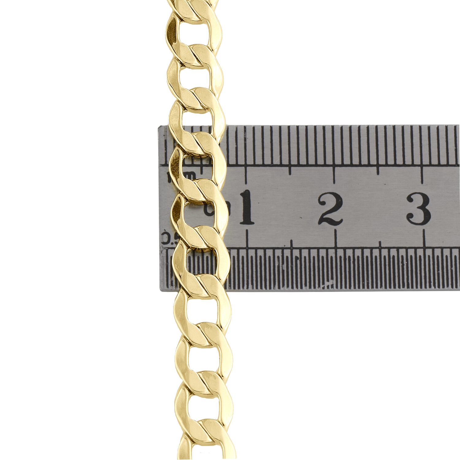 10K Yellow Gold 6.50mm Hollow Plain Cuban Curb Link Mens Bracelet 8 – 9 Inches
