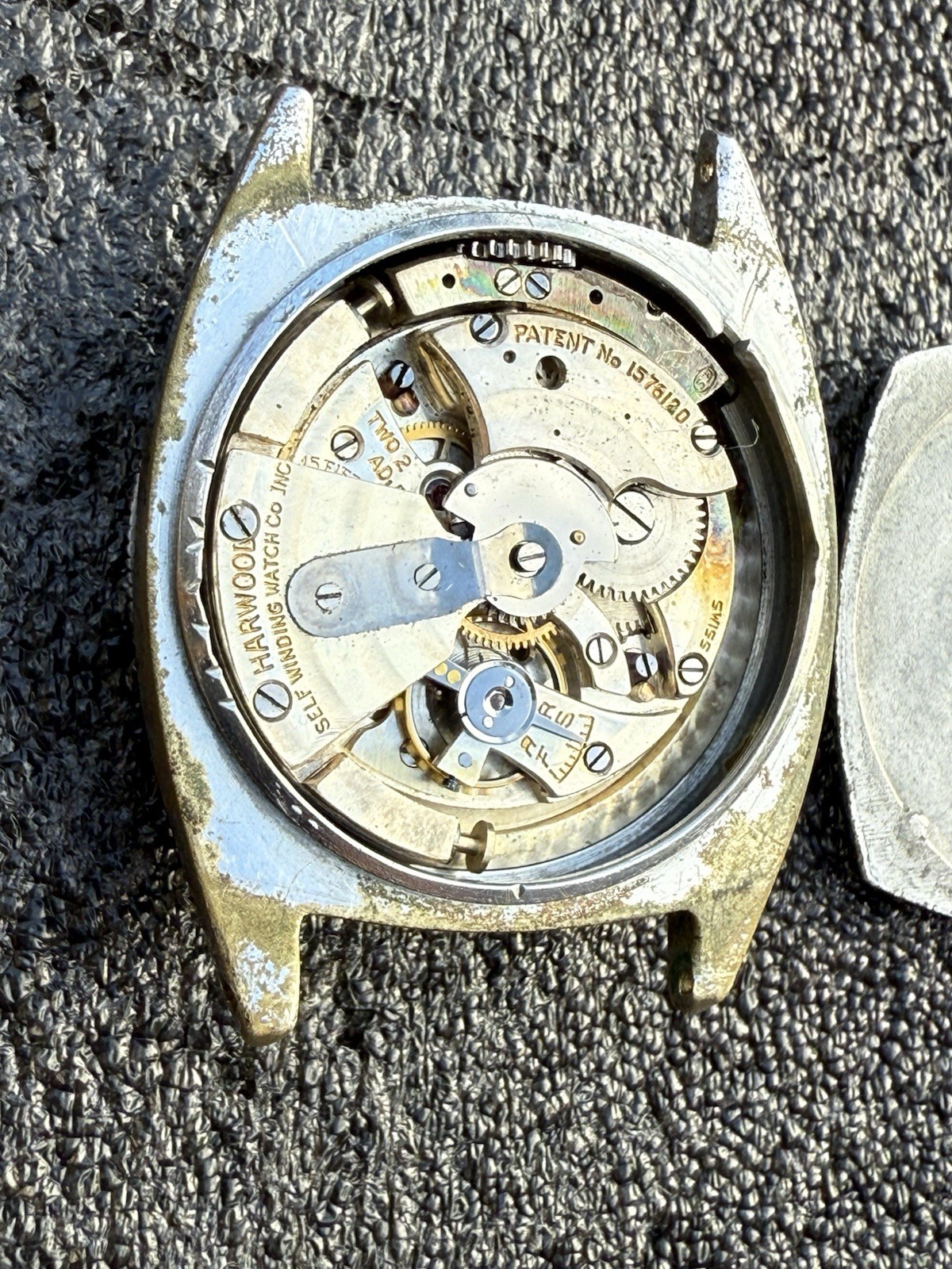 Rare Vintage 1920s Harwood Bumper Automatic 15J 30mm Watch Estate Sale Runs