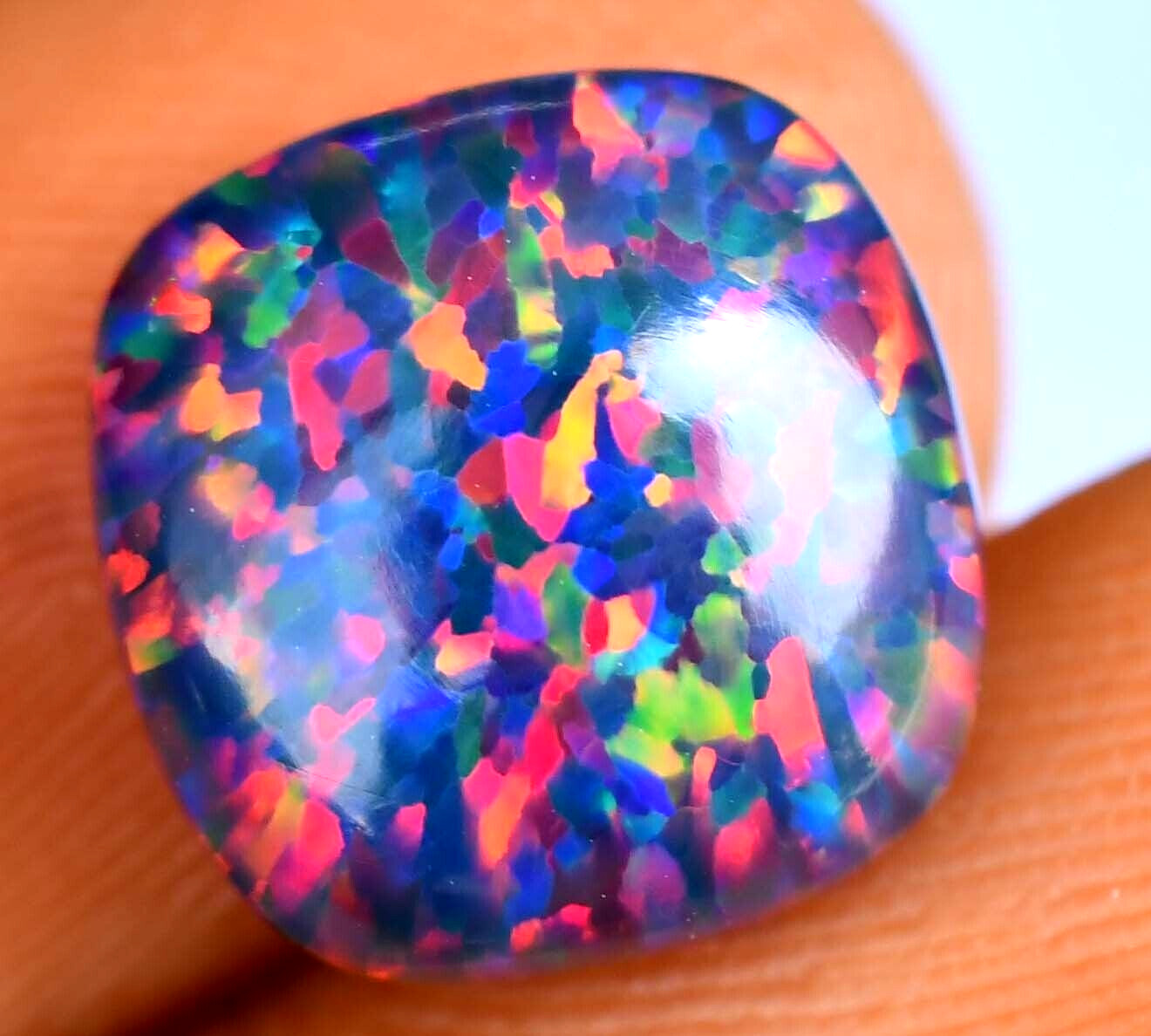 5.20 CT Natural Ethiopian Black Fire Opal Certified Very Rare Precious Gemstone