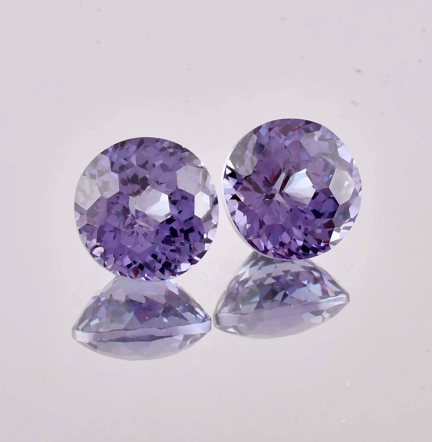 1 Pair 15 x 15 MM Flawless Natural Color Change Alexandrite Gems GIT Certified