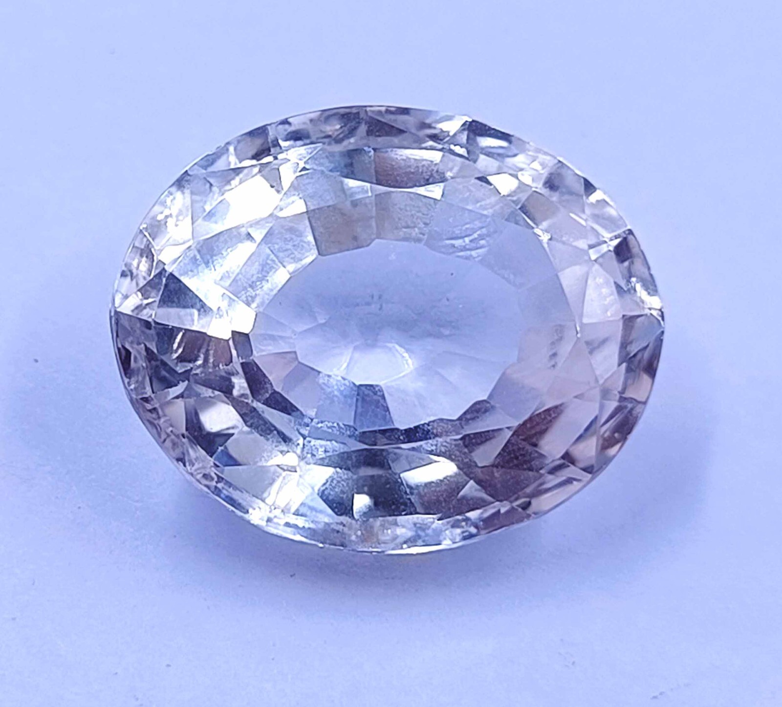 IGL Certified 20.00 Carat White Sapphire Rare Oval Shape Natural Loose Gem 5DNX