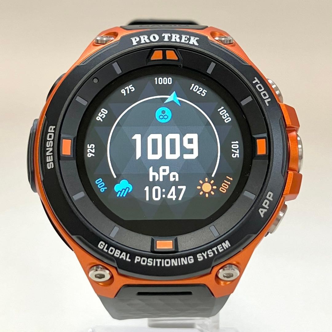 Excellent condition CASIO Pro Trek WSD F20 RG smartwatch orange