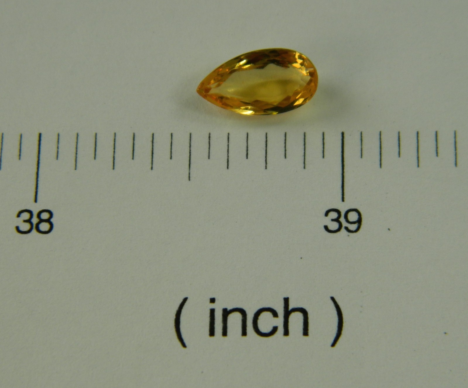 Imperial Topaz 1.66 Ct Clarity IF Pear Cut Natural Golden Brazil I080