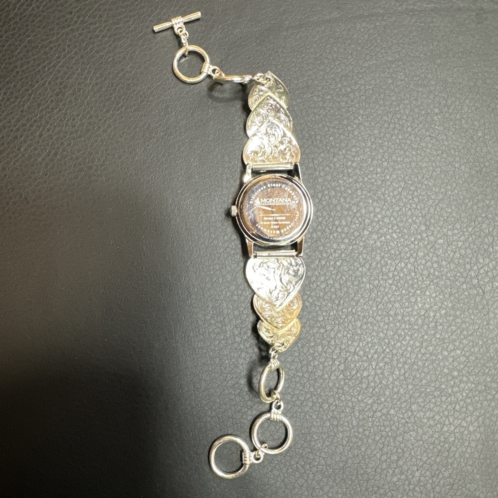 Montana Silversmiths Watch Gold Silver Plate Triple Heart Bracelet Needs Battery