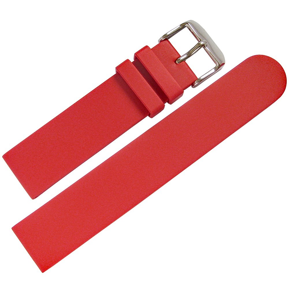 Bonetto Cinturini Model 270 Mens 20mm Red Rubber Watch Band Strap Made in Italy
