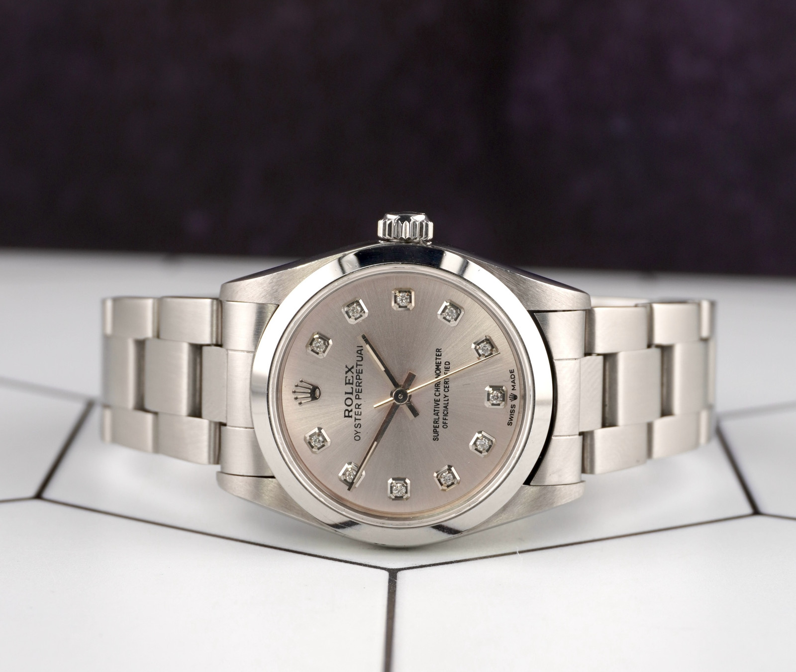 Rolex Oyster Perpetual 31mm Stainless Steel Silver Dial Watch 67480