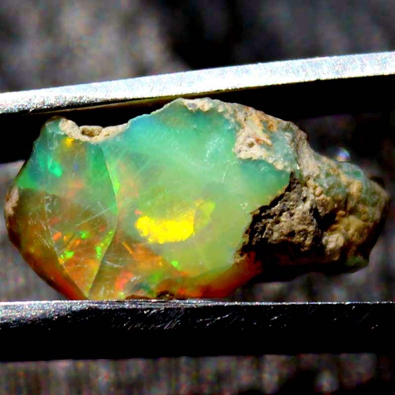 Rough 7.60 Ct A++ 100% Natural Ethiopian Opal Rough Beautiful Gemstone 10X19X9mm