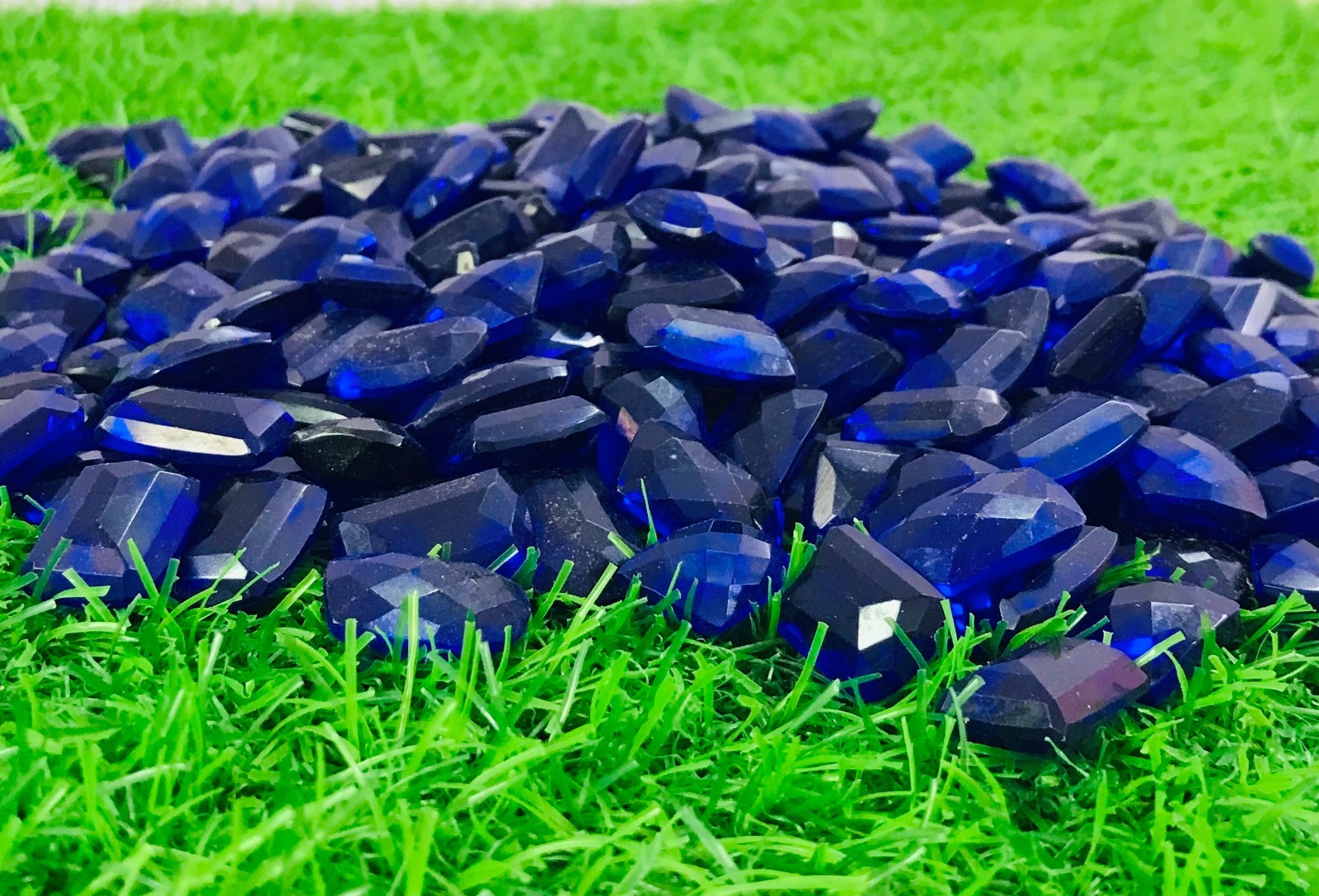 Faceted Dark Blue Topaz Hydro Quartz Octagon Loose Gemstone