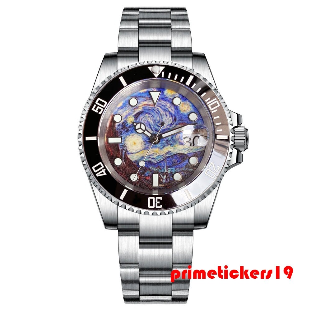Tandorio Full Lume Starry Sky Dial Date NH35 Men’s 40mm Automatic Watch Sapphire