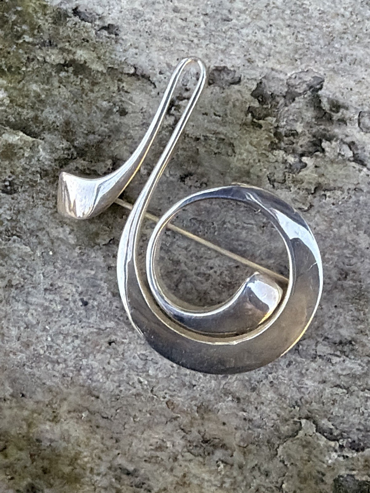 David Andersen Sterling Silver Norway Liv Solnør Rognan Brooch vtg uni 2800