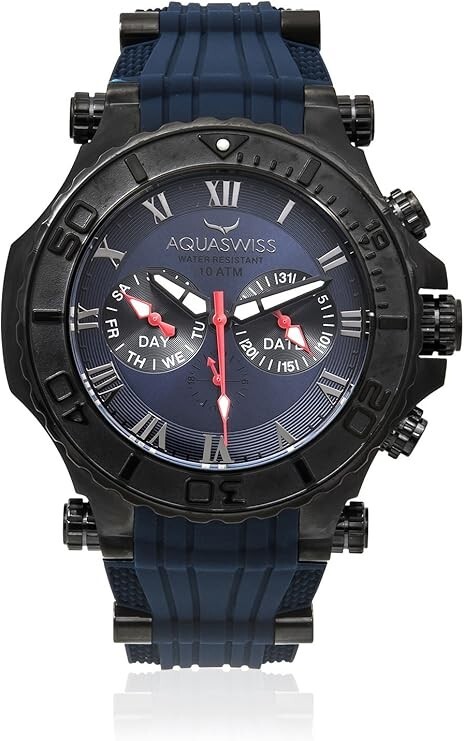 Aquaswiss 39G5009 Bolt Multifunction Swiss Men’s Watch Black Ion 39G5009