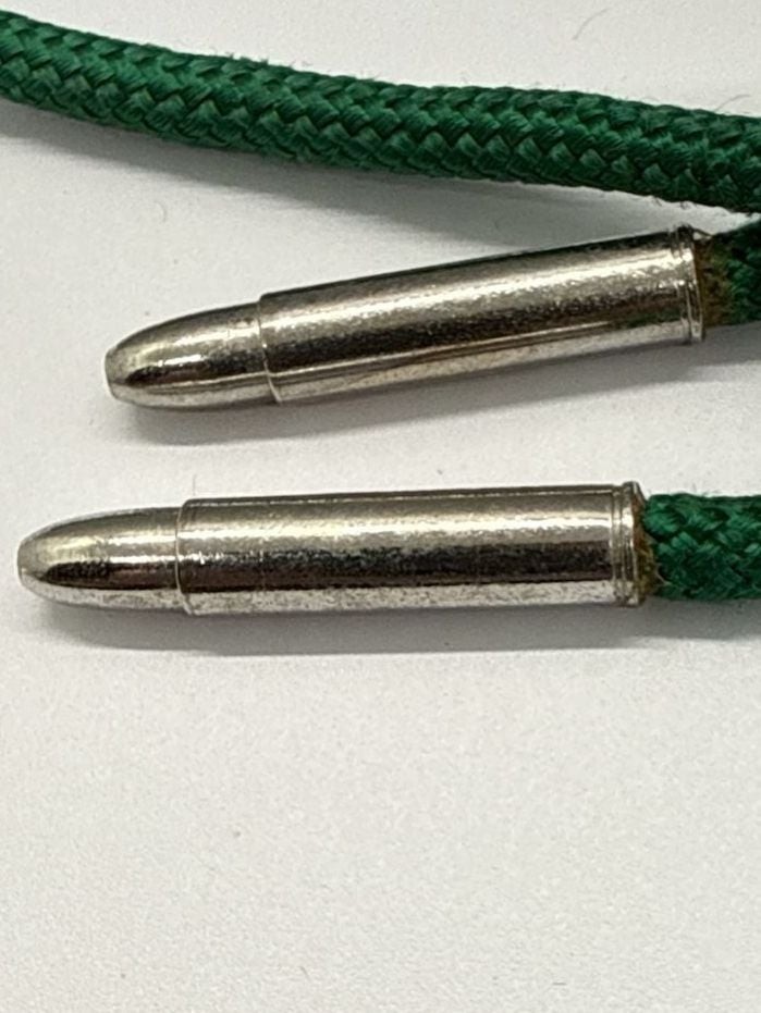Bolo Tie Replacement String Bullet Aglets Green Braided Nylon Cord Vintage