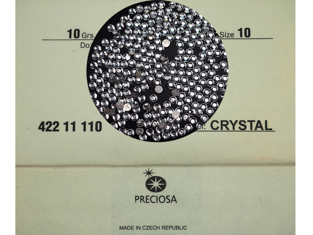 1440 Preciosa Czech Glass ChatonRose Stones ss10 clear Crystal Ironon,10ss,2.8mm