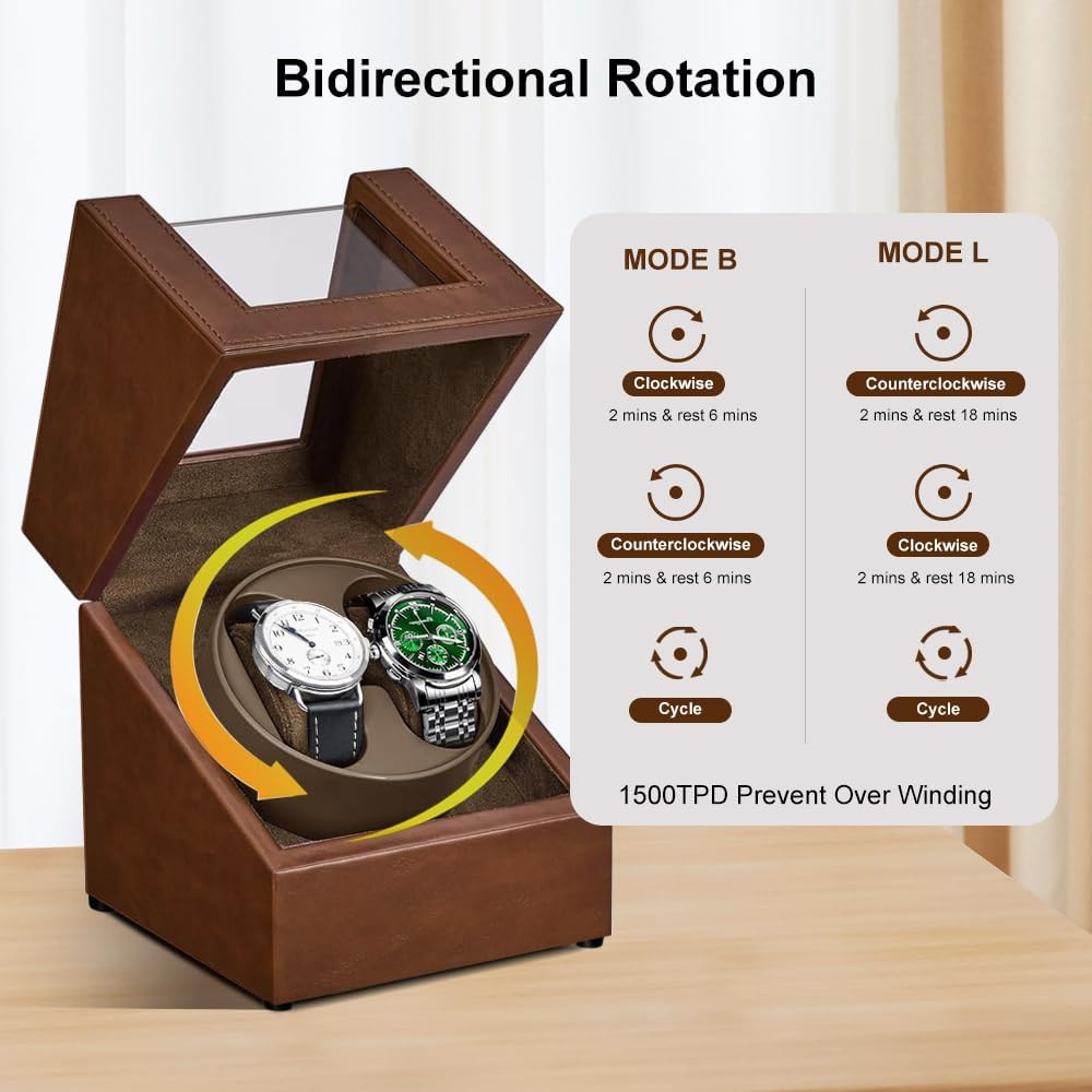 Watch Winder for Automatic Watches,Automatic Watch Winder Box,Double Watch