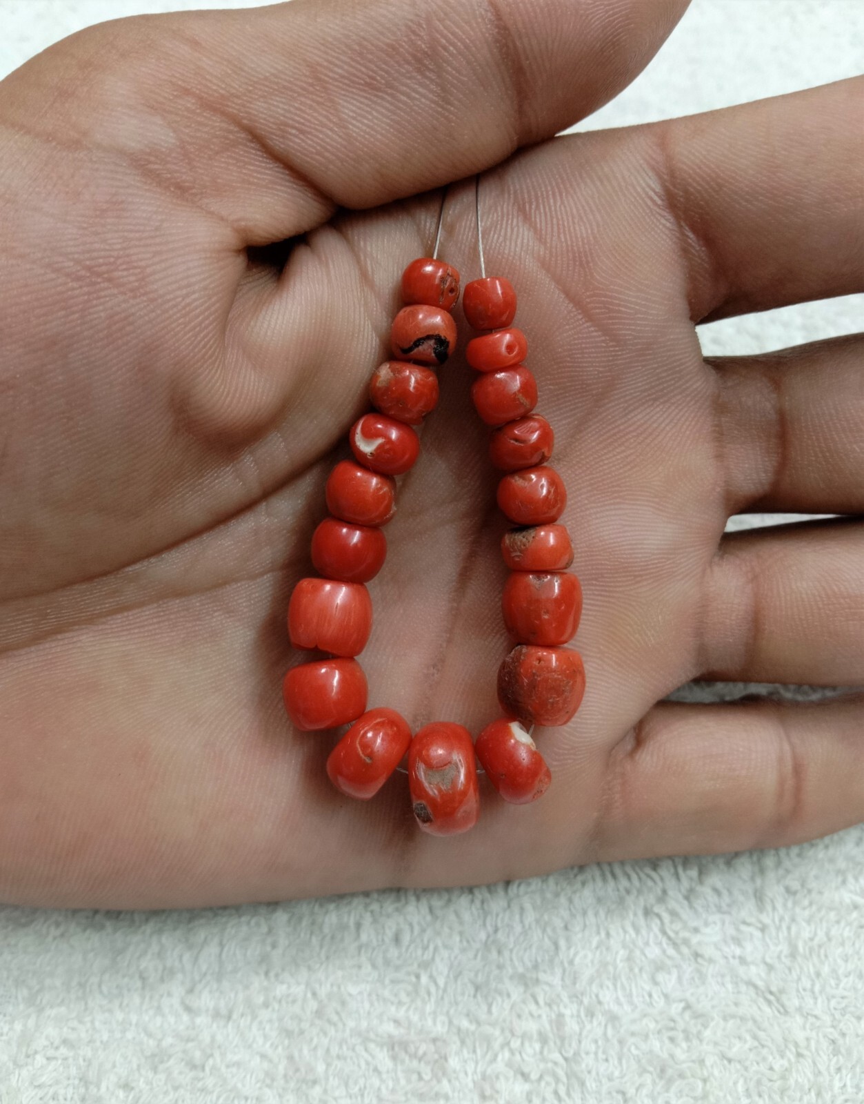 4″INCHES 100% NATURAL Italian coral,Size 6.50mm to 11.50mm,Rondelle Smooth Beads