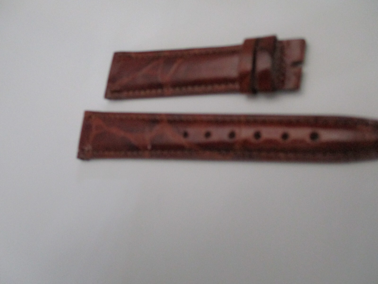 GENUINE leather brown watchstrap watch band strap 20 mm brown croco USA