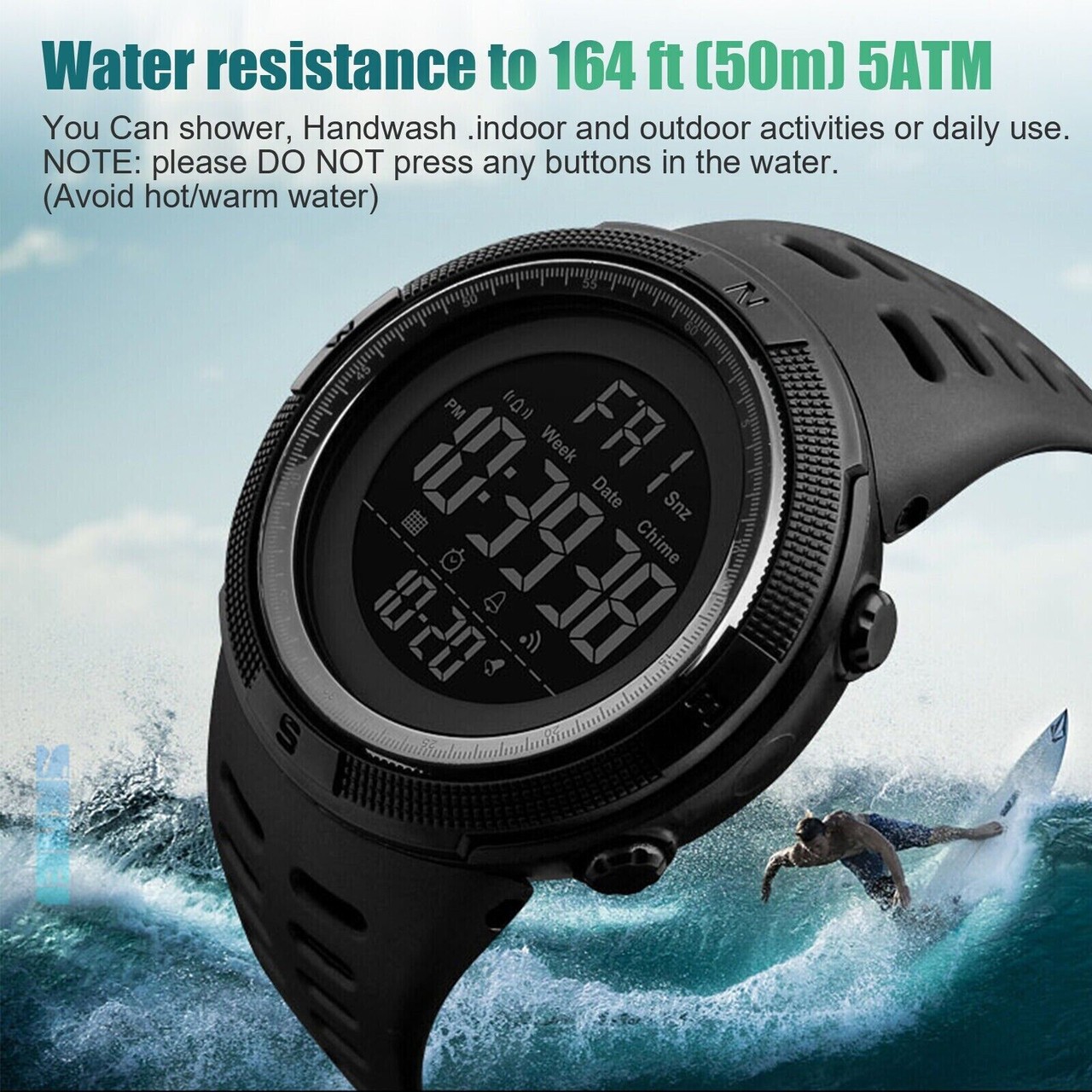 SKMEI Men’s Digital Army Military Sport Quartz Analog Chrono Waterproof Watch US