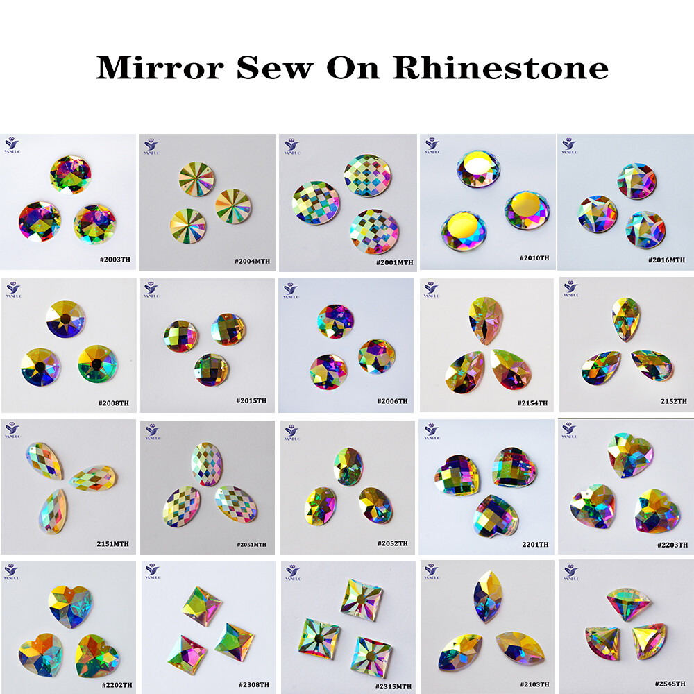 Wholesale 2010TH AB Strass Flat Back Sew On Stones Crystal Glass Rhinestone