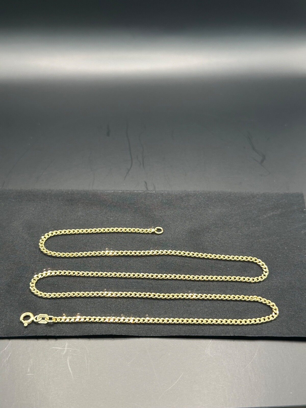 14K Yellow Gold Curb Link Chain Necklace 18″2.2mm 2.75g 585 Stamped Real Genuine