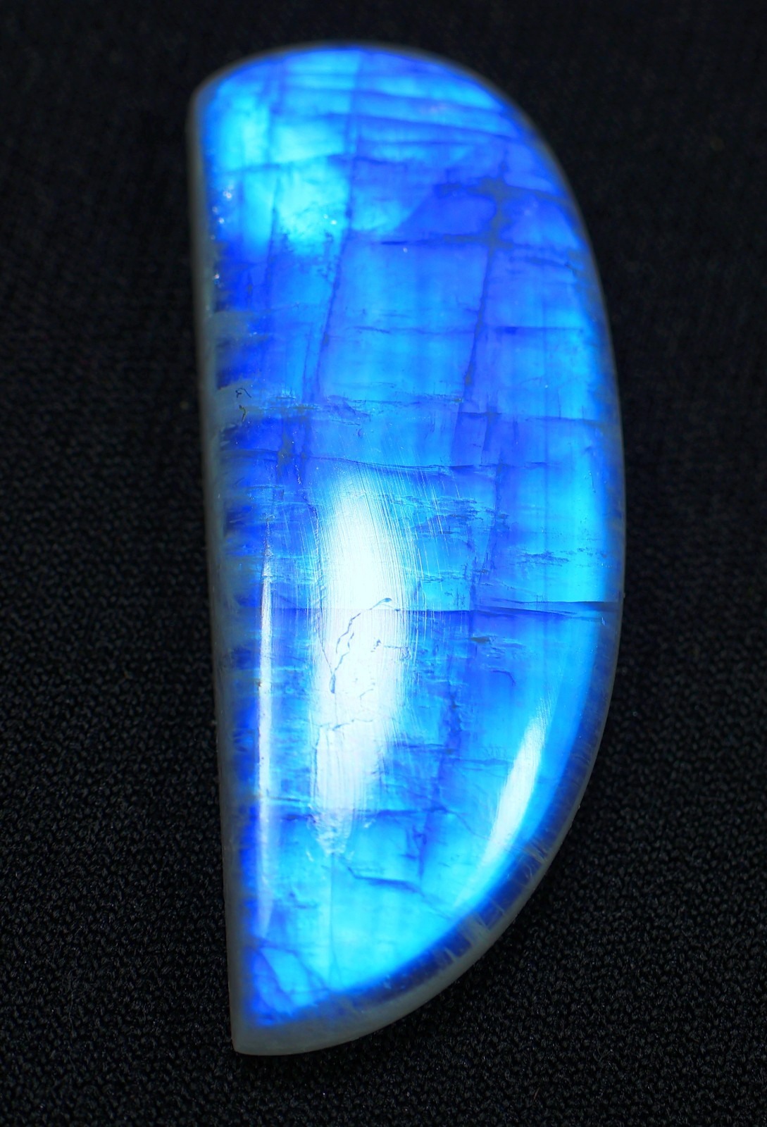 40 Ct 7X15X38 mm Natural Blue Fire Rainbow Moonstone Fancy Cabochon Gems RU-353