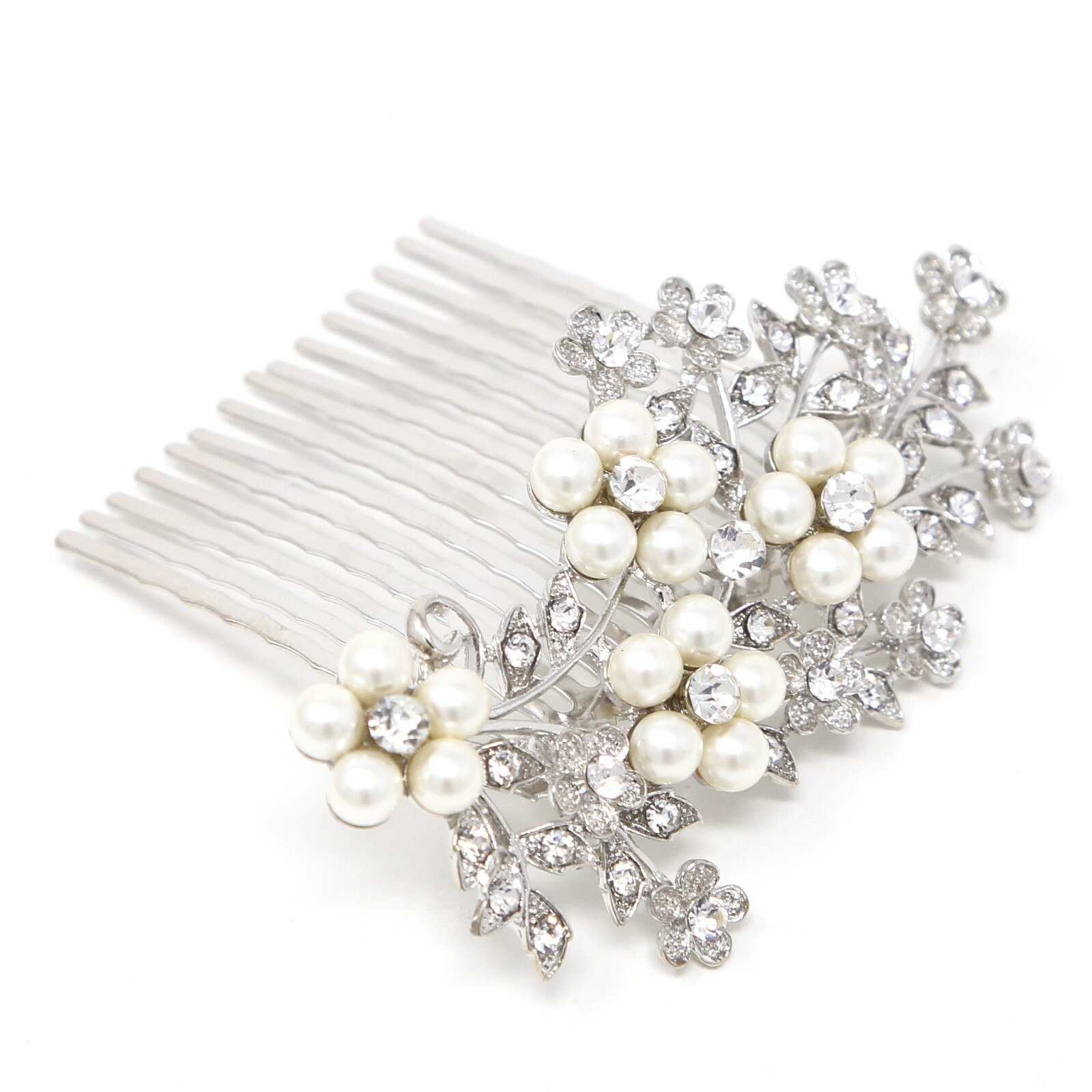 New Style flowers pearl and crystal Hair Comb Clip Prom Wedding Accessories USA