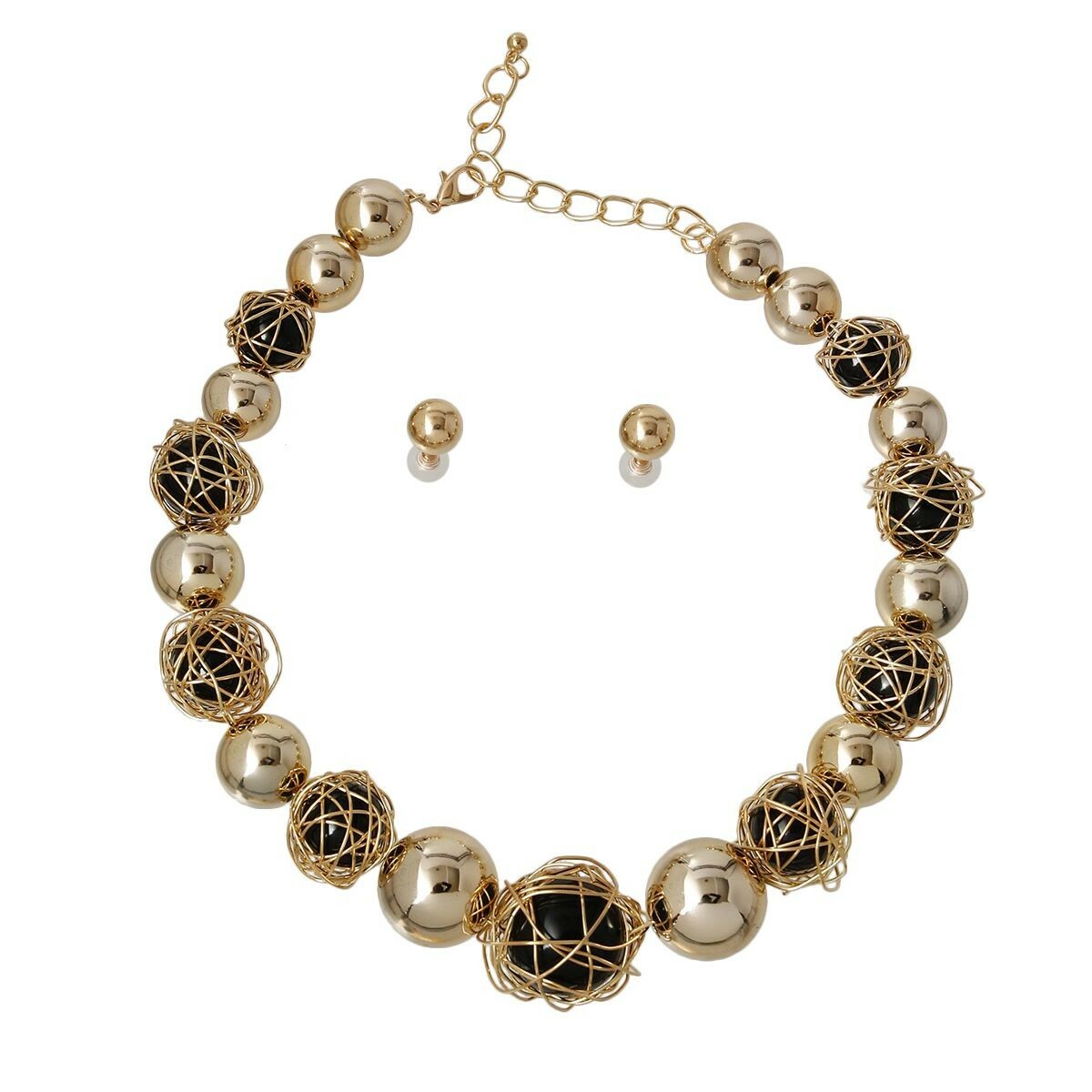 Metal Wrapped Necklace Set