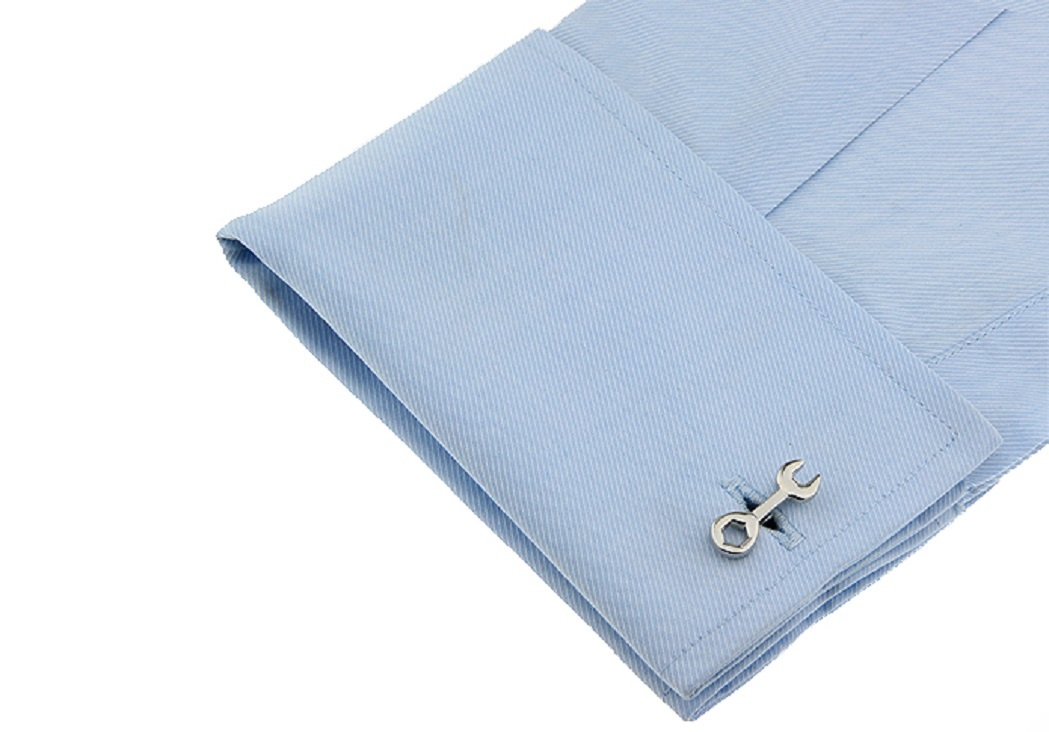 Wrench Pair Cufflinks Mechanic Spanner Wedding Fancy Gift Box Free Ship USA