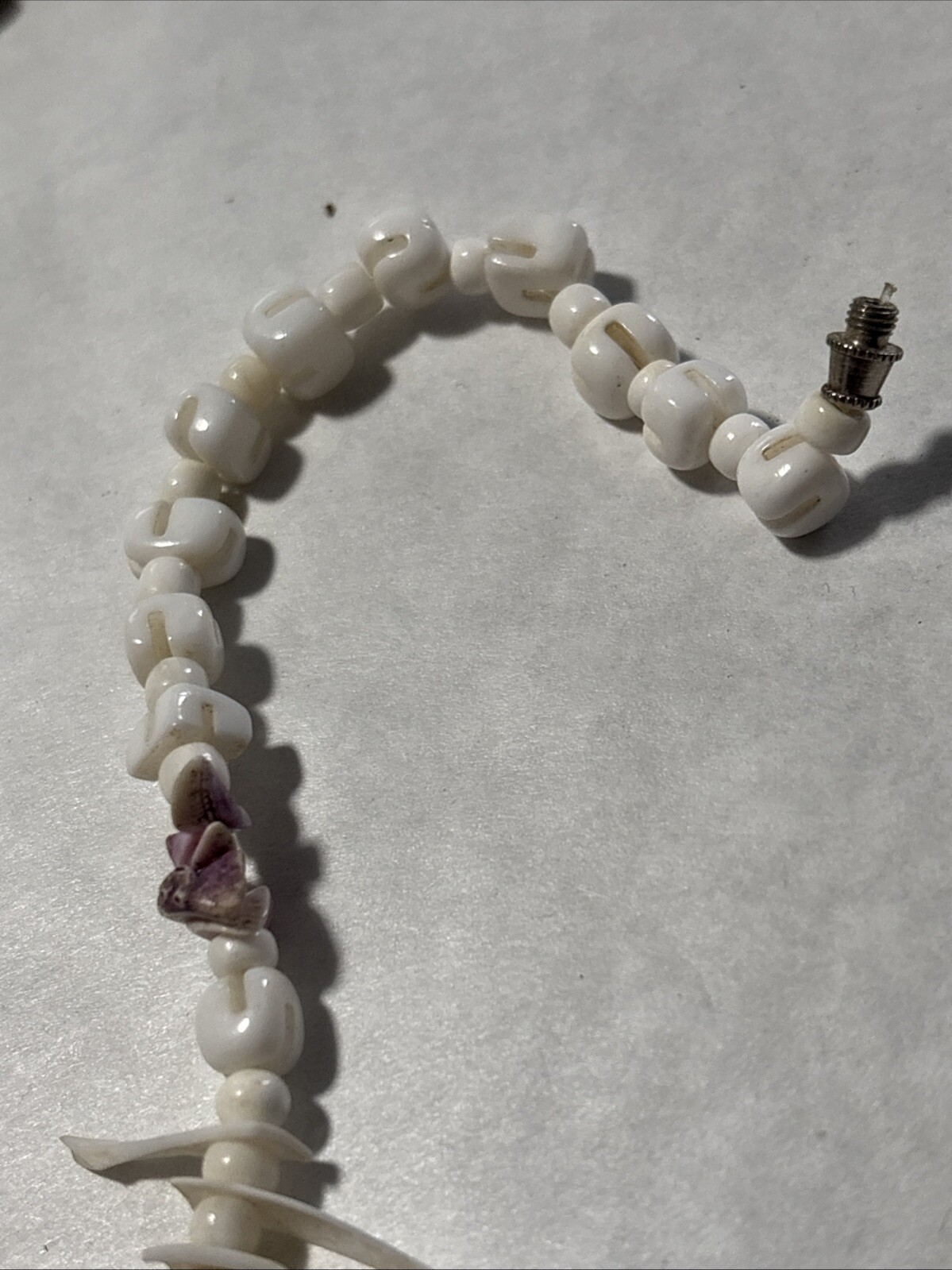 2 Beautiful Necklaces, Puka Shell Spiked & Black & Cream Hairpipe Buffalo Bone
