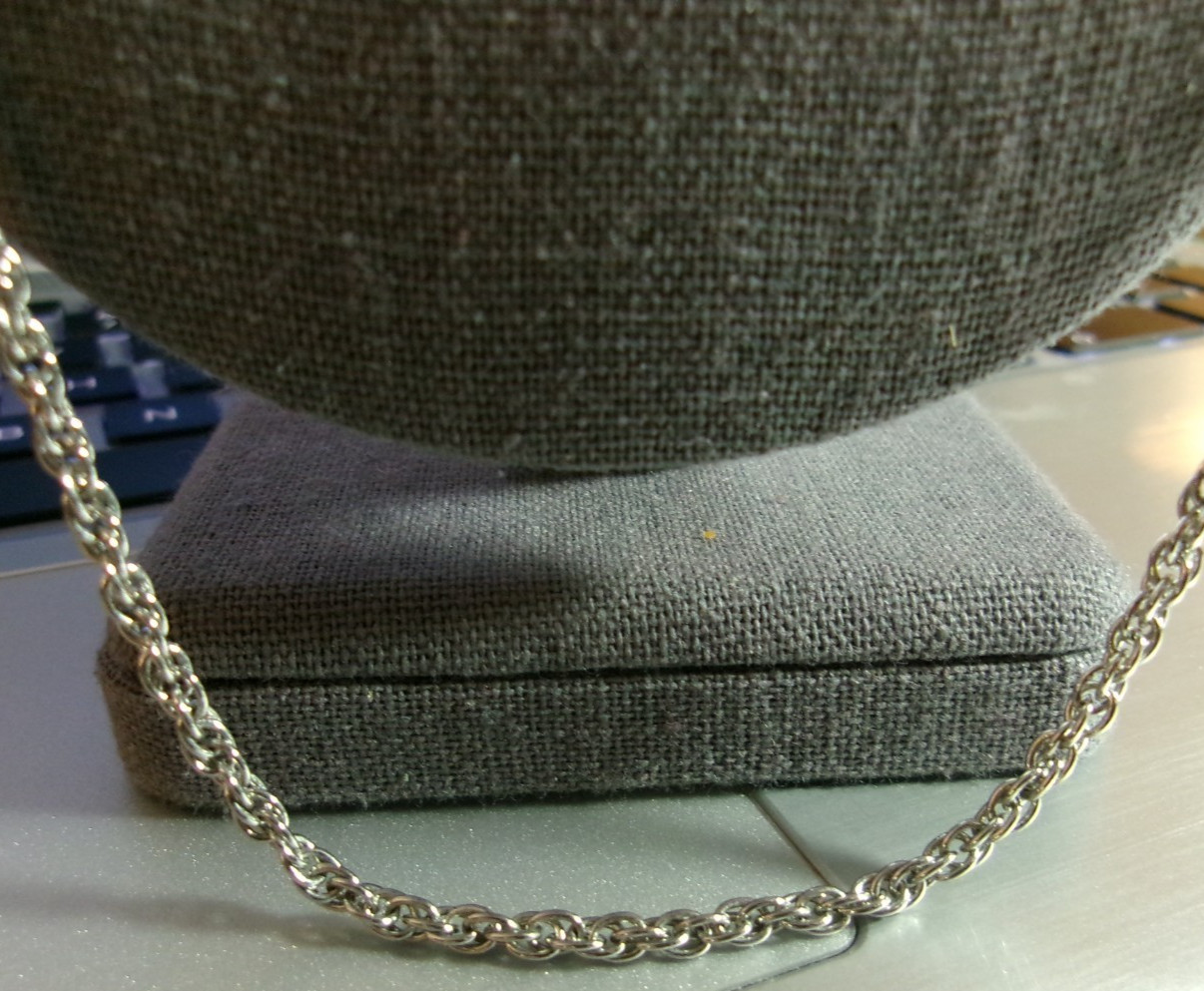 KENDRA SCOTT LONG CHAIN NECKLACE SILVER TONE W/EXTENDER & LOBSTER CLAW CLASP