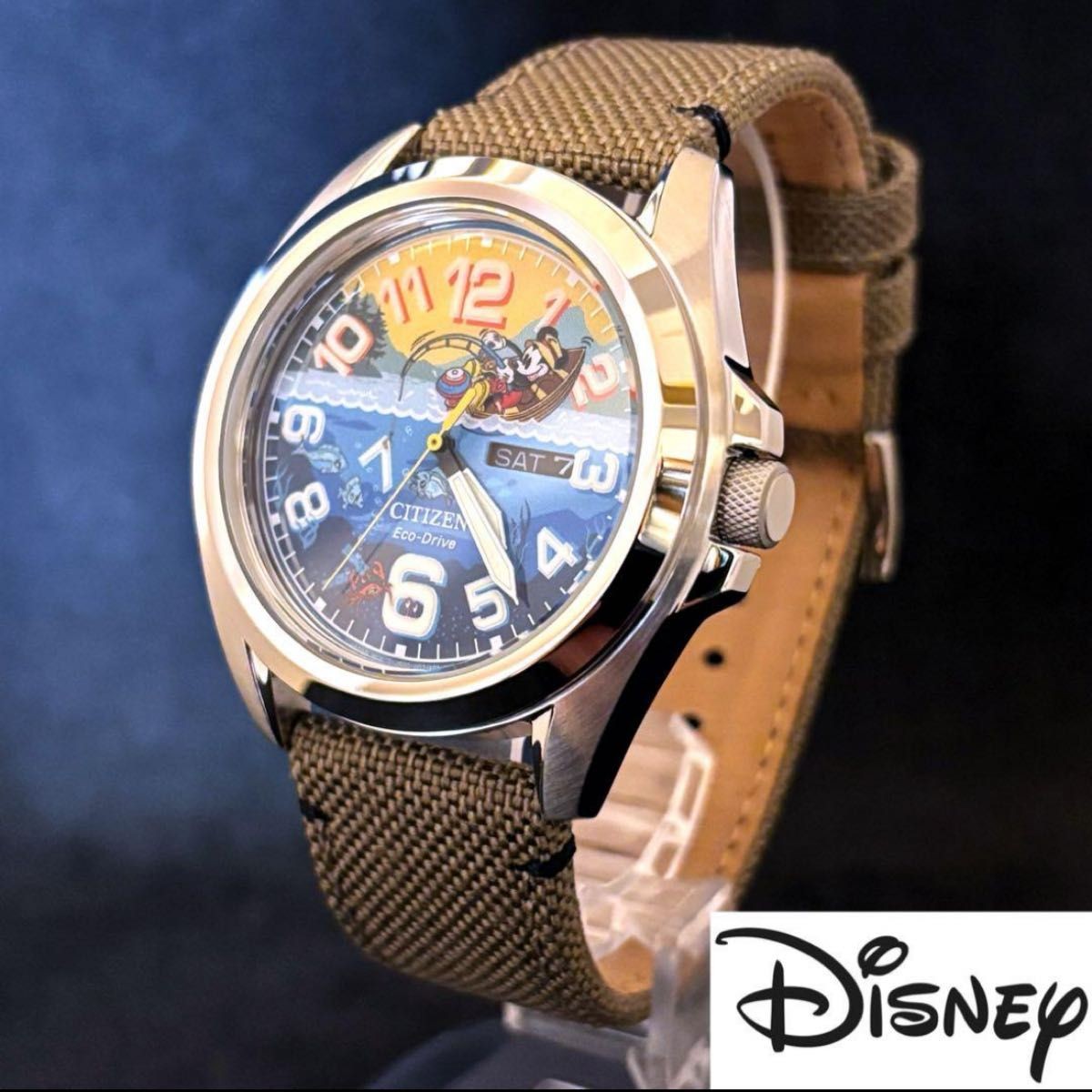 [B1P] Citizen Disney Mickey Mouse Fishing Wristwatch Mens Watch Quartz [w9t]